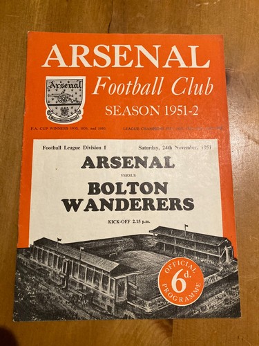 1951 1952 arsenal - 1951, bolton