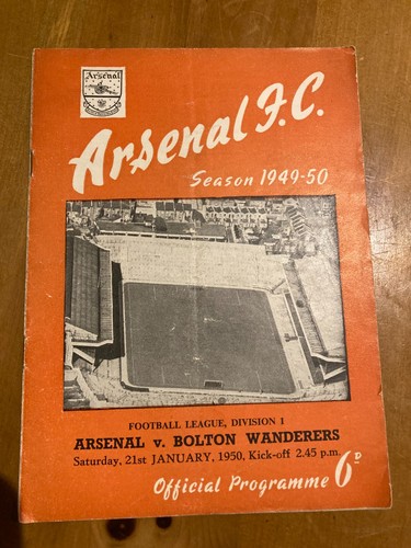 1949 1950 arsenal v bolton - ,
