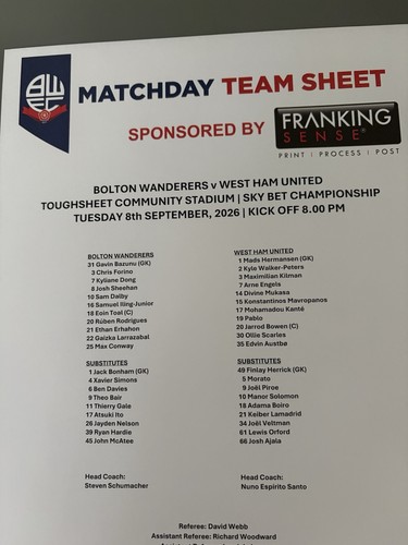 Bolton wanderers west ham - v,