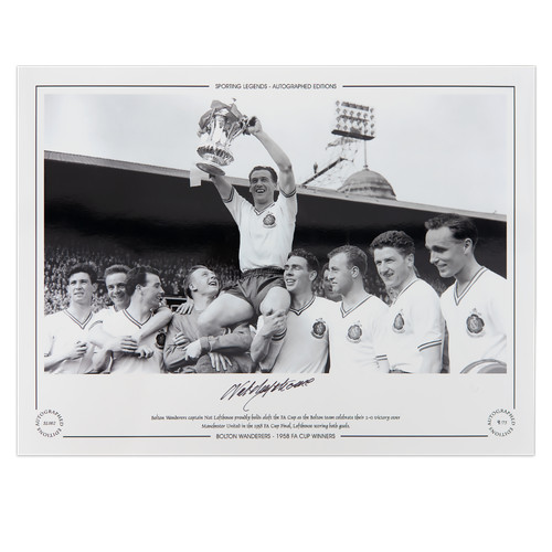Nat lofthouse signed bolton - nat,